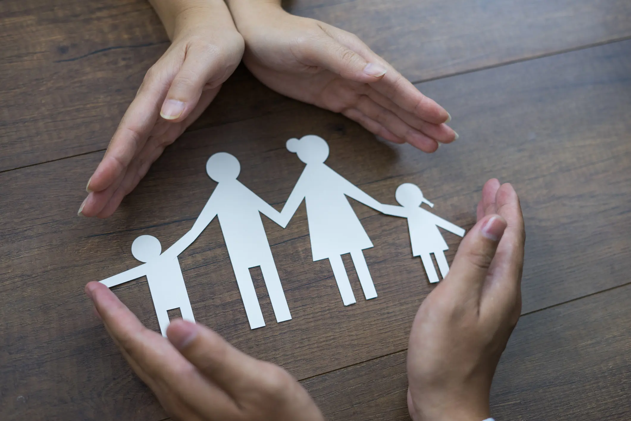 Family care and protection - Insurance concept